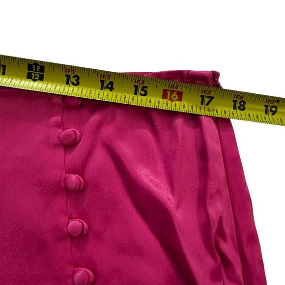 Zara Pink Satin Mini Skort/Skirt Women's Size XL NWT | 23-18-3 - Picture 5 of 6